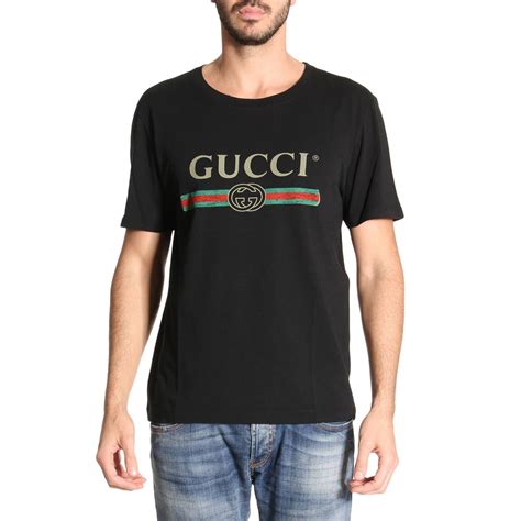 gucci t shirt mens black stripe|ladies black gucci t shirt.